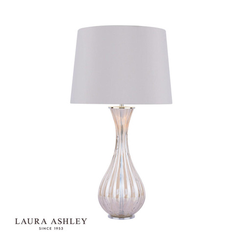 Laura Ashley Nevern Champagne Glass with Ivory Shade Table Lamp 