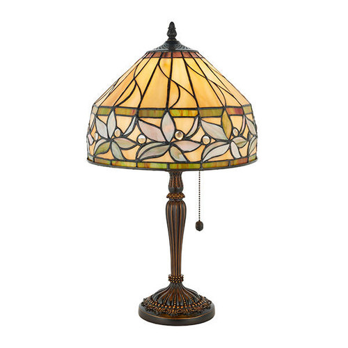 Interiors 1900 Ashtead Dark Bronze Tiffany Table Lamp 