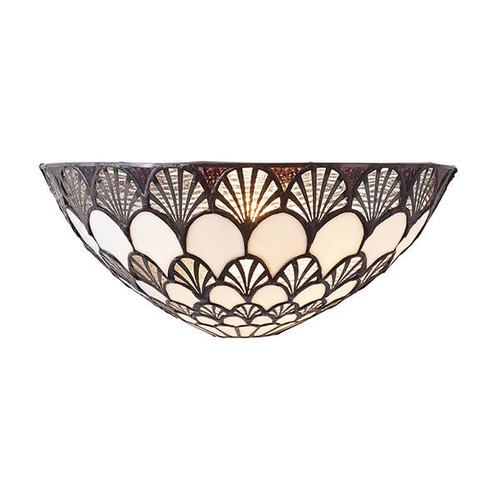 Interiors 1900 Missori Matt Black Tiffany Wall Light 