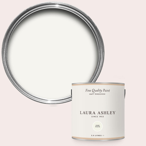 Laura Ashley Homeware Laura Ashley Pure White 2.5l Matt Emulsion Paint 