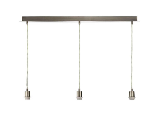 Accessory 3 Light Satin Chrome E27 Pendant Light Suspension