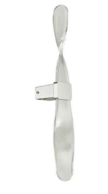 Twist 1 Light Acrylic Silver LED Wall Light