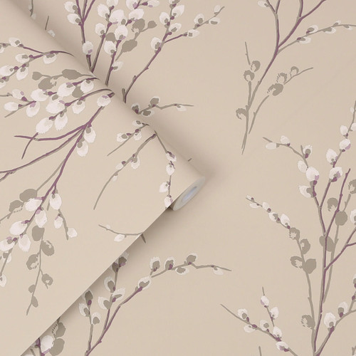 Laura Ashley Homeware Laura Ashley Natural Pussy Willow Wallpaper 