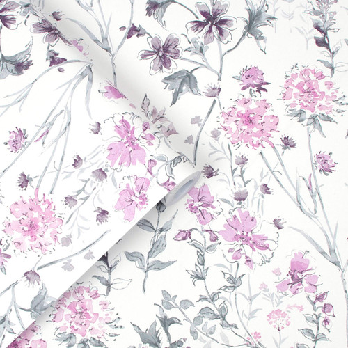 Laura Ashley Homeware Laura Ashley Pale Iris Wild Meadow Wallpaper 