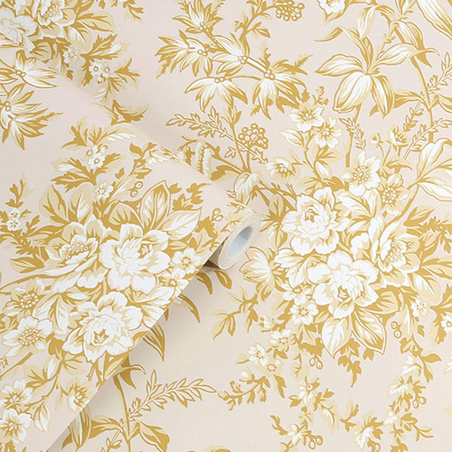 Laura Ashley Homeware Laura Ashley Pale Gold Picardie Wallpaper 