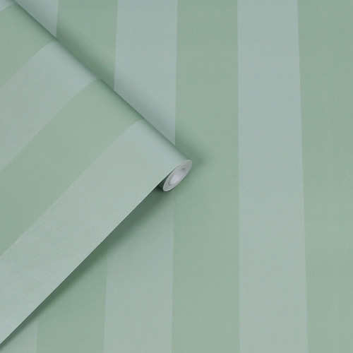 Laura Ashley Homeware Laura Ashley Jade Green Lille Pearlescent Stripe Wallpaper 