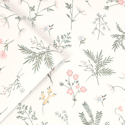 Laura Ashley Homeware Laura Ashley Coral Pink Crosswell Wallpaper 