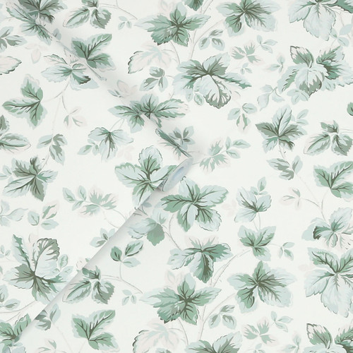 Laura Ashley Homeware Laura Ashley Sage Green Autumn Leaves Wallpaper 