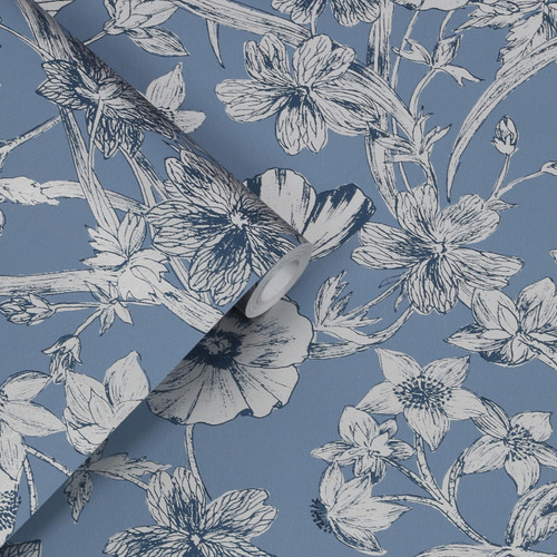 Laura Ashley Homeware Laura Ashley Midnight Blue Summerhill Wallpaper 