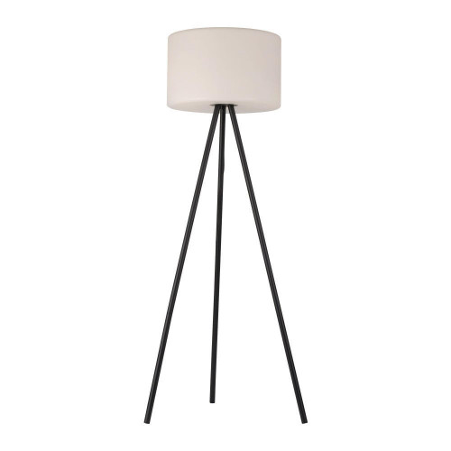 Leuchten Direkt Holly Black with Opal Drum Rechargeable Portable Floor Lamp - Clearance 