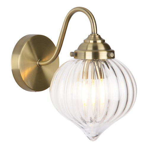 Mya Antique Brass with Glass Diffuser Wall Light