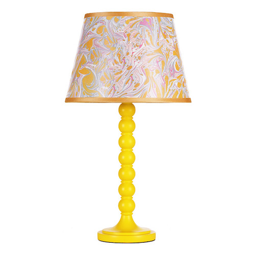 Spool Yellow Gloss Base Only Table Lamp