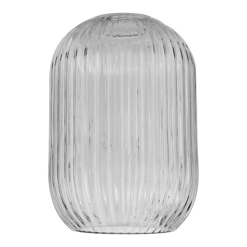 Sawyer Smoked Ribbed Glass Easy Fit Pendant Shade Only