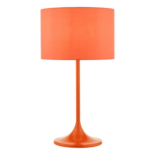 Dar Lighting Toledo Satin Orange with Shade Table Lamp 