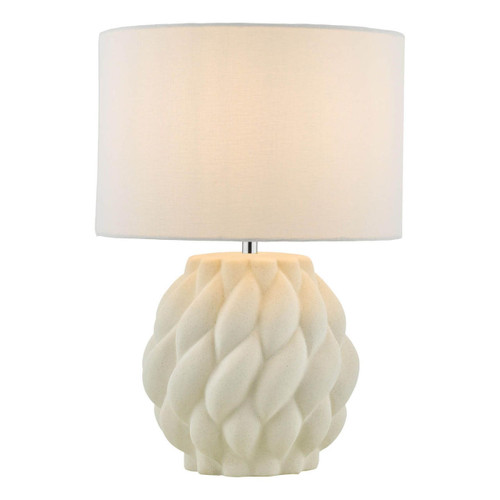 Dar Lighting Idonia White With Shade Table Lamp 