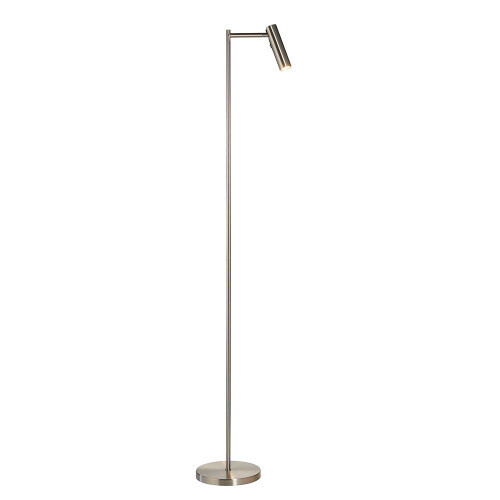Dedicated Reader Satin Nickel Adjustable LED Floor Lamp