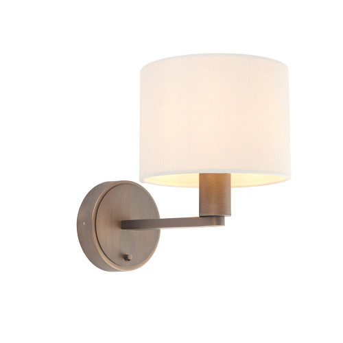 Daley Antique Bronze with Marble Faux Shade Wall Light