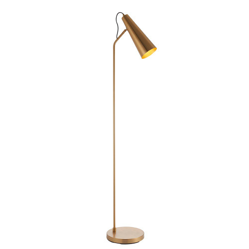 Karna New Antique Brass with Adjustable Spot Floor Lamp