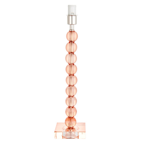 Adelie Polished Nickel with Blush Crystal Base Only Table Lamp
