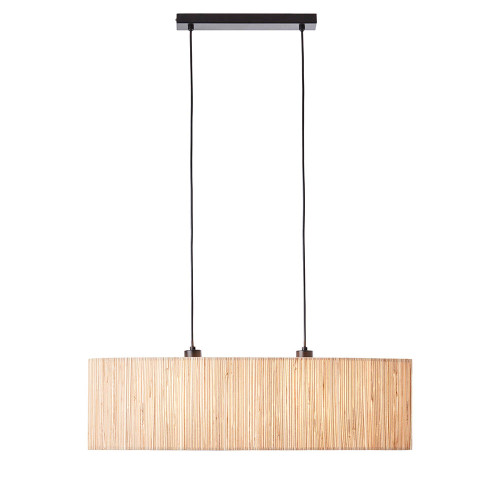 Longshore 2 Light Natural Seagrass Shade Bar Pendant Light