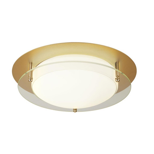Halo Gold with Glass Ring IP44 LED Bathroom Ceiling Light