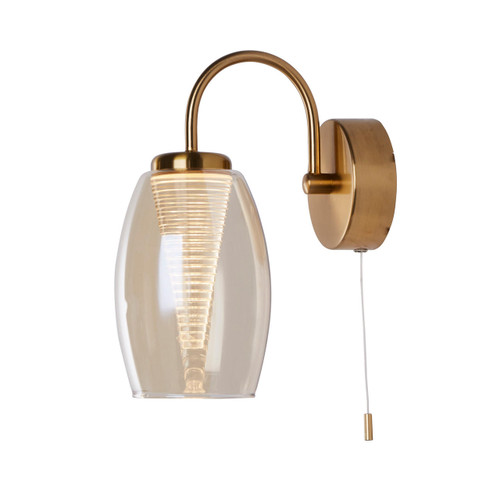 Searchlight Cyclone Bronze with Champagne Glass Wall Light 