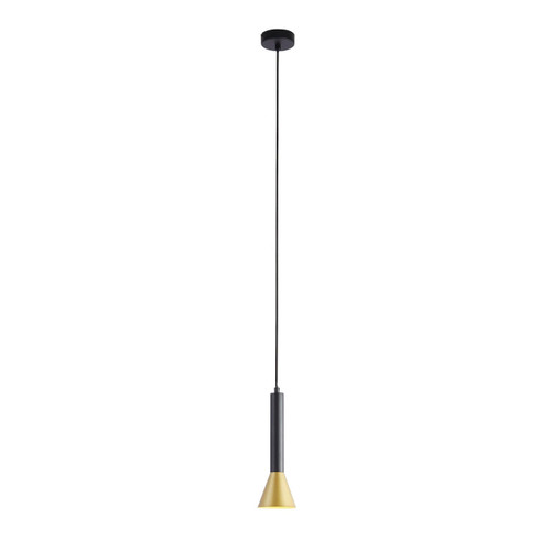 Searchlight Signal Black and Gold Pendant Light 