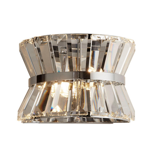 Searchlight Uptown 2 Light Chrome with Crystal Shade Wall Light 