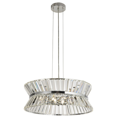 Searchlight Uptown 7 Light Chrome with Crystal Shade Dual Mount Pendant Light 