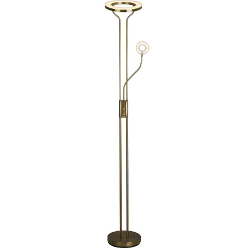 Searchlight Mother and Child Satin Brass 28cm LED Floor Lamp 