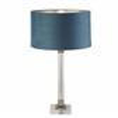 Searchlight Scarborough Satin Nickel with Teal Shade Table Lamp 