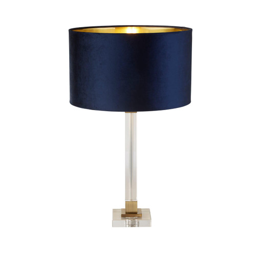 Searchlight Scarborough Brass with Navy Shade Table Lamp 