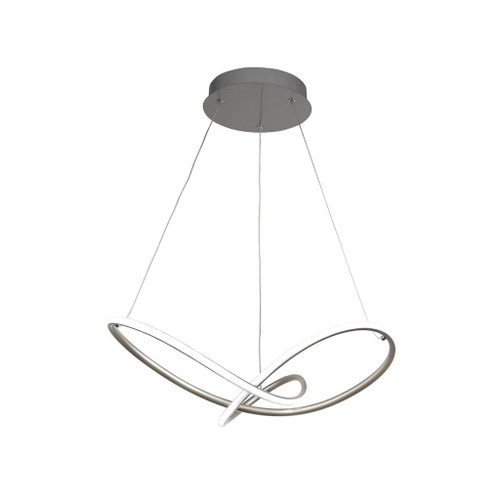 Searchlight Magic Satin Silver LED Ringed Pendant Light 