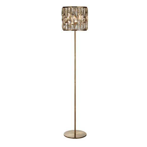 Searchlight Bijou Antique Brass with Champagne Glass Floor Lamp 