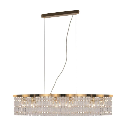 Maytoni Dune 6 Light Gold and Crystal Shade Bar Pendant Light 