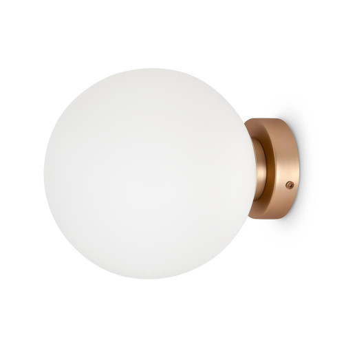 Maytoni Basic Form Gold with White Diffuser 20cm Wall Light 