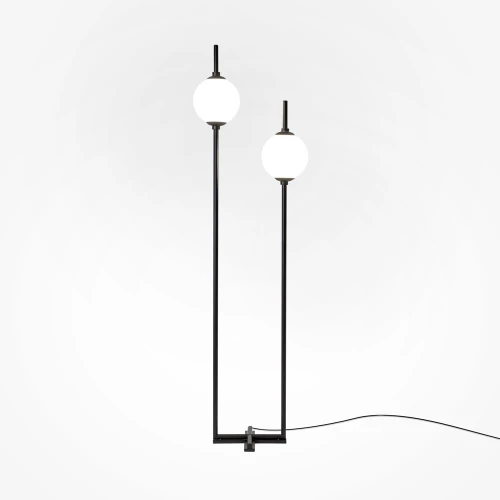 Maytoni The Sixth Sense 2 Light Black with White Diffusers Floor Lamp 
