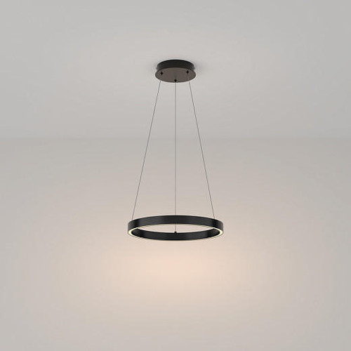 Maytoni Rim Black 40cm LED Ringed Pendant Light 