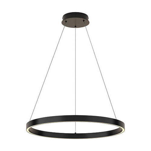 Maytoni Rim Black 60cm LED Ringed Pendant Light 