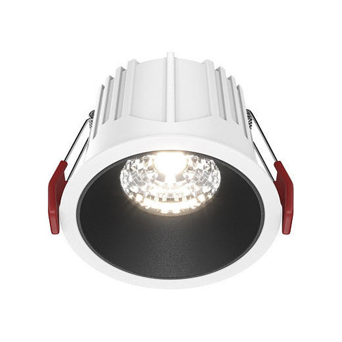 Maytoni Alfa LED Black with White 15W 4000K Dimmable Round Recessed Light 