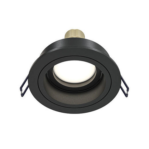 Maytoni Atom Black Adjustable Round 4cm Ceiling Recessed Light 