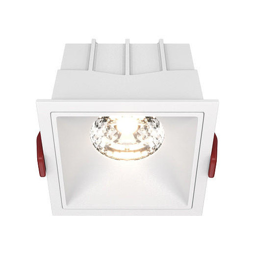 Maytoni Alfa LED White 15W 3000K Square Recessed Light 