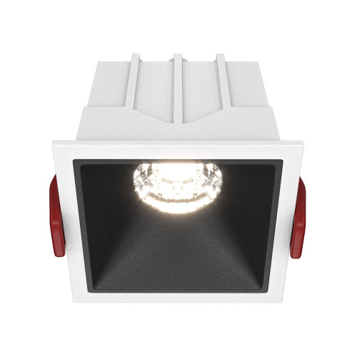 Maytoni Alfa LED Black with White 10W 4000K Dimmable Square Recessed Light 