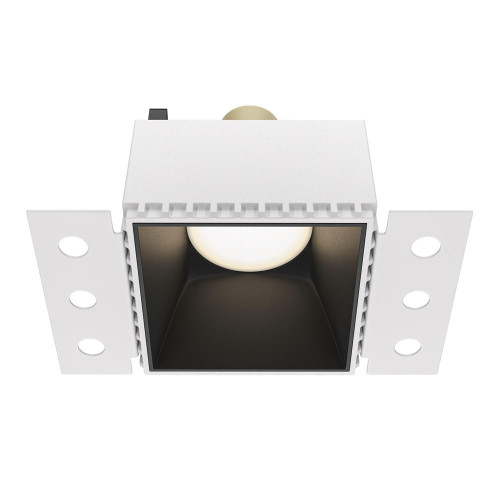 Maytoni Share Black with White 20W Square Ceiling Recessed Light 