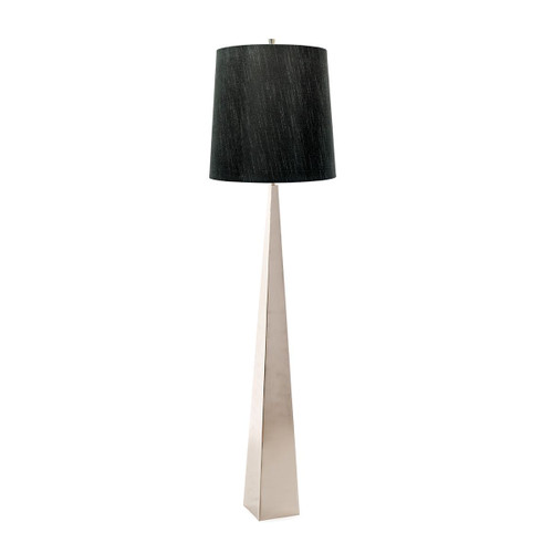 Elstead Lighting Ascent Polished Nickel with Black Shade Floor Lamp 