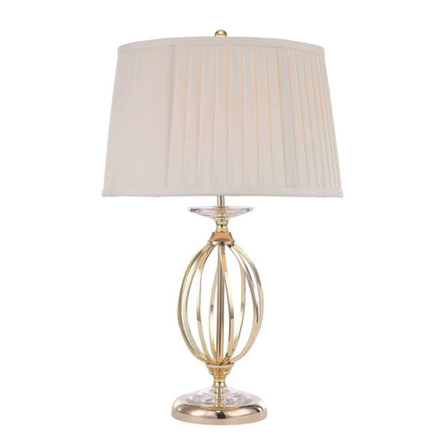 Elstead Lighting Aegean Polished Brass with White Shade Table Lamp 