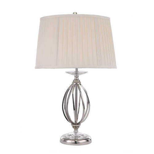 Elstead Lighting Aegean Polished Nickel with White Shade Table Lamp 