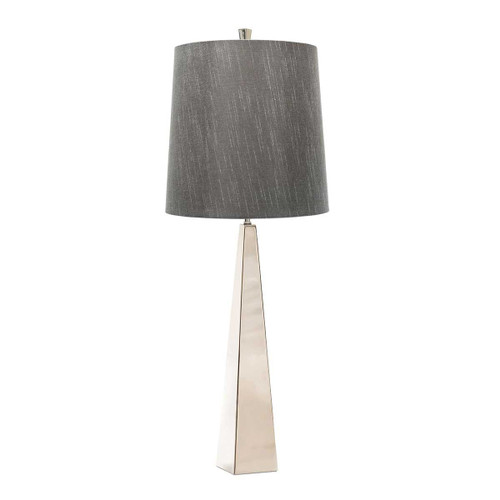 Elstead Lighting Ascent Polished Nickel with Grey Shade Table Lamp 