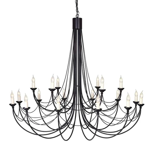 Elstead Lighting Carisbroke 18 Light Black Chandelier 