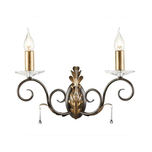 Elstead Lighting Amarilli 2 Light Bronze and Gold Wall Light 